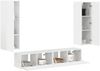 vidaXL TV-Schrankset Wandmontiert 4 pcs Hochglanz Weiß Holzwerkstoff 3409037 Bild 3
