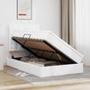 vidaXL Bett mit Stauraum und LED Reinweiß 120 x 200 cm Kunstleder 3372298 Bild 4