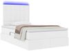 vidaXL Bett mit Stauraum und LED Reinweiß 120 x 200 cm Kunstleder 3372298 Bild 3