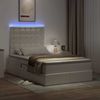 vidaXL Bett mit Stauraum und LED Reinweiß 120 x 200 cm Kunstleder 3372298 Bild 5