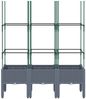 vidaXL Pflanzkübel mit Rankgitter Blaugrau 120x40x142,5 cm PP 367956 Bild 3