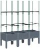 vidaXL Pflanzkübel mit Rankgitter Blaugrau 120x40x142,5 cm PP 367956 Bild 5