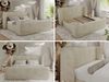 Polsterbett mit Lattenrost, Doppelbett für Schlafzimmer, Gepolstertes Kopfteil, Multipocket matratze, Härtegrad H3/H4 - EMORA CLASSIC DUO - 200 x 200 cm - Beige Velours - ELORI - LUX Bild 2