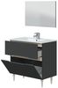 Badezimmer-Set >LOTTO< in Anthrazit-Grau/Eiche - 80x80x45 (BxHxT) Bild 3