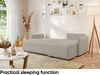 MEBLINI Schlafcouch mit Bettkasten – VESPER – 215x147x94cm – Rechts - Beige Boucle - Kleines Ecksofa mit Schlaffunktion - Sofa mit Relaxfunktion und Kissen - Kleine Couch L-Form – Eckcouch Bild 5