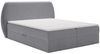 GRAINGOLD Bogota Boxspringbett 160x200, Doppelbett mit groß Bettkästen, Velour-Stoff, Schwarz Dunkelgrau Bild 2