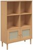 vidaXL Bücherschrank SENJA Rattan-Look Braun 90x35x130 cm Kiefernholz 358061 Bild 2