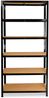 shelfplaza BLACK 200x120x40 cm Schwerlastregal in schwarz mit 6 Böden und 145 kg Traglast pro Boden Bild 5