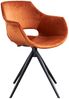 KAWOLA Stuhl ZAJA Esszimmerstuhl Velvet drehbar cognac 85 x 59 x 57 cm Bild 3