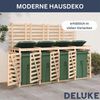 3er Mülltonnenbox Kiefernholz BOUMI 240x91,5x128,5cm Schwarz Mülltonnenverkleidung für 3 Tonnen Müllbox aus Holz Mülltonnenschutz Mülltonnendach Bild 5