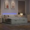 vidaXL Ottoman-Bett mit Matratzen & LEDs Hellgrau 180x200 cm Samt 3312905 Bild 3
