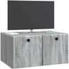 vidaXL Wandmontierter TV-Schrank 59,5 x 41 x 30 cm Grau Sonoma 899191 Bild 2