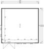 Fjordholz Gartenhaus Modell Q-BIC 44 B Lichtgrau Bild 2