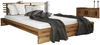 Bett Lubic 1 aus Wildeiche massiv 100x200 mit Sprossenkopfteil u. Holzfußgestell Bild 1