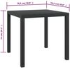 vidaXL Gartentisch Schwarz 80x80x74 cm Aluminium und WPC 42790 Bild 5