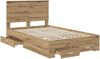 vidaXL Bettrahmen Artisan-Eiche 120 x 190 cm Holzwerkstoff 3411340 Bild 5