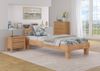 Massivholzbett Buche natur Einzelbett 90x200 Futonbett Bettrahmen Rollrost Matratze 60.80-09 M Bild 2