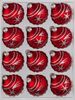 Navidacio Weihnachtsbaumkugel 12 tlg. Glas-Weihnachtskugeln Set in Classic Rot Silber Komet Bild 3