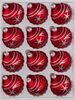 Navidacio Weihnachtsbaumkugel 12 tlg. Glas-Weihnachtskugeln Set in Classic Rot Silber Komet Bild 2