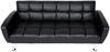 Sofa HWC-K19, Couch Schlafsofa Gästebett Bettsofa Klappsofa, Nosagfederung Schlaffunktion 203cm ~ Kunstleder schwarz Bild 4