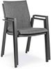 Gartenstuhl Enodo Aluminium gepolstert, stapelbar mit Armlehne, modern, anthrazit Bild 2
