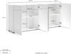 Sideboard >Mister< in weiss, Lack Hochglanz - 180x80x38cm (BxHxT) Bild 5