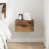 vidaXL Wandmontiertes Nachttischchen Altholz 35 x 35 x 20 cm 882335 Bild 4