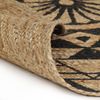 vidaXL Teppich Handgefertigt Jute mit Schwarzem Aufdruck 150 cm 133700 Bild 2