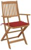 vidaXL Klappbare Gartenstühle mit Kissen 8 Stk. Massivholz Akazie 3075091 Bild 2