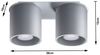 Deckenstrahler, Aluminium grau, L 26 cm Bild 5