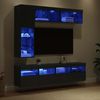 vidaXL TV-Schränk mit LED 7 pcs Schwarz Eichen-Optik Holzwerkstoff 3402985 Bild 5