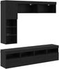 vidaXL TV-Schränk mit LED 7 pcs Schwarz Eichen-Optik Holzwerkstoff 3402985 Bild 2