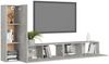 vidaXL 3-tlg. TV-Schrank-Set Betongrau Spanplatte [3079095] Bild 3