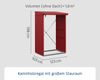 Hörmann Ecostar Metall Kaminholzregal Trend Typ 1, 123 x 103 cm, purpurrot, 123 x 103 x 198 cm (T x B x H) Bild 5