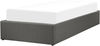 Polsterbett Leinenoptik grau mit Bettkasten hochklappbar 90x200 cm DINAN Bild 5