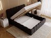 GRAINGOLD Smile Doppelbett 120x200, mit hohem Kopfteil, Bettkasten, Bouclé-Stoff, Schwarz Bild 5