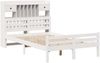 vidaXL Massivholzbett mit Regal ohne Matratze Weiß 135x190 cm Kiefer 3322254 Bild 3
