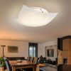 LED Deckenlampe, Muster, Glas weiß, quadratisch, L 40 cm Bild 2