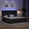 vidaXL LED-Speicherbett mit Matratze Dunkelgrau 200 x 200 cm Samt 3372748 Bild 5