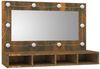 vidaXL Spiegelschrank mit LED Räuchereiche 90x31,5x62 cm 820457 Bild 3