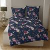 CASATEX Bettwäsche Belana Dunkelblau Satin 135 x 200 + 80 x 80 cm Bild 2