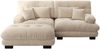 Ecksofa modulare Chenille Lichtkaffee mit Ottomans, Cloud‑Sitzkomfort，H 81 x T 220 x B 145 cm Bild 4
