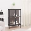 vidaXL Sideboard Anthrazit 75x35x105 cm Stahl und Glas 336072 Bild 1