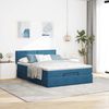vidaXL Ottoman-Bett mit Matratze Dunkelblau 140x200 cm Samt 3311709 Bild 3