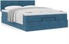 vidaXL Ottoman-Bett mit Matratze Dunkelblau 140x200 cm Samt 3311709 Bild 4