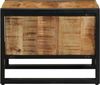 Couchtisch, Sofatisch 50x50x38 cm Raues Massivholz Mango Bild 5