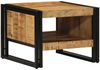 Couchtisch, Sofatisch 50x50x38 cm Raues Massivholz Mango Bild 3