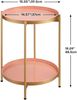 Beistelltisch Rund Gold Metall 2 Ebenen Couchtisch Teetisch Nachttisch Sofatisch Bild 3