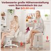 COMHOMA Bürostuhl ohne Armlehnen Schreibtischstuhl Drehstuhl mit Rollen, höhenverstellbar Schminktisch Gaming Stuhl 110kg Bild 3