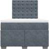 vidaXL Boxspringbett mit Matratze Dunkelgrau 120x200 cm Samt 3290895 Bild 4